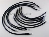 4 AWG Complete Cable Kit for Club Car Precedent 2004-2008.5 with 4x12V Batteries - Navitas AC