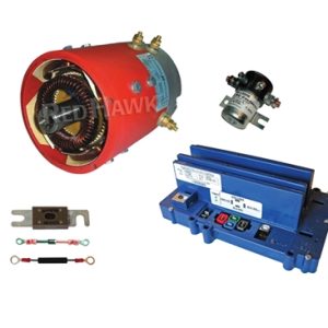 High Speed Golf Cart Upgrade Kit - Admiral MOT-A1 Motor, Alltrax SR48400 Controller & Accessories for Club Car DS Series Carts