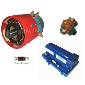 High Speed Golf Cart Upgrade Kit for Club Car DS IQ & Precedent - Admiral MOT-A2 Motor, Alltrax XCT48500 IQ Controller & Accessories