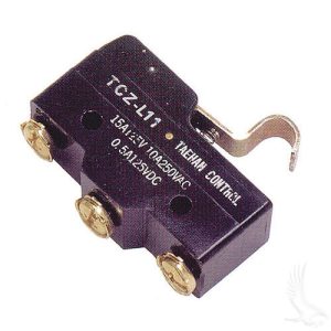 MICRO SWITCH, 3 TERMINAL FOR EZGO ELECTRIC 1990-1994 WITH SOLID STATE CONTROLLER